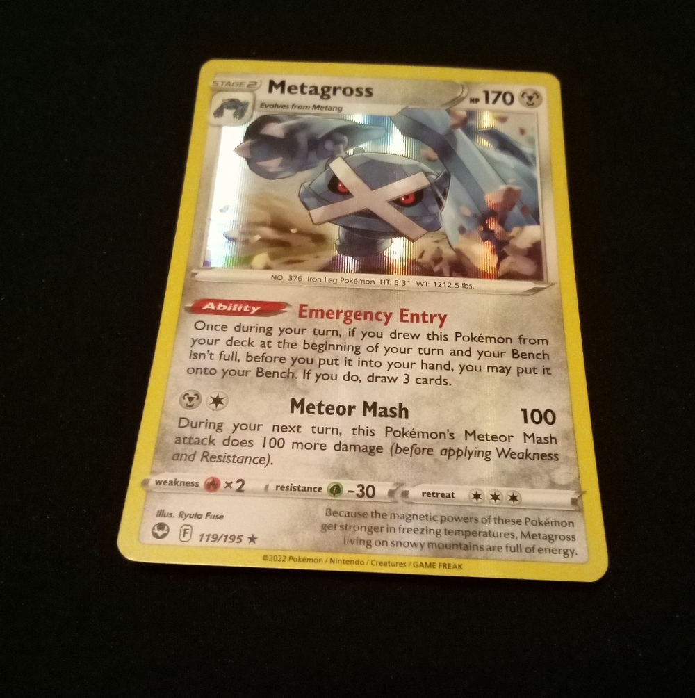 Pokemon Metagross 119/195 Silver Tempest Rare Holo